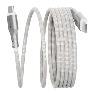 EFM USB-C to USB-C 100W Magnetic Braided Cable 2M iPad iPhone MacBook Samsung - White